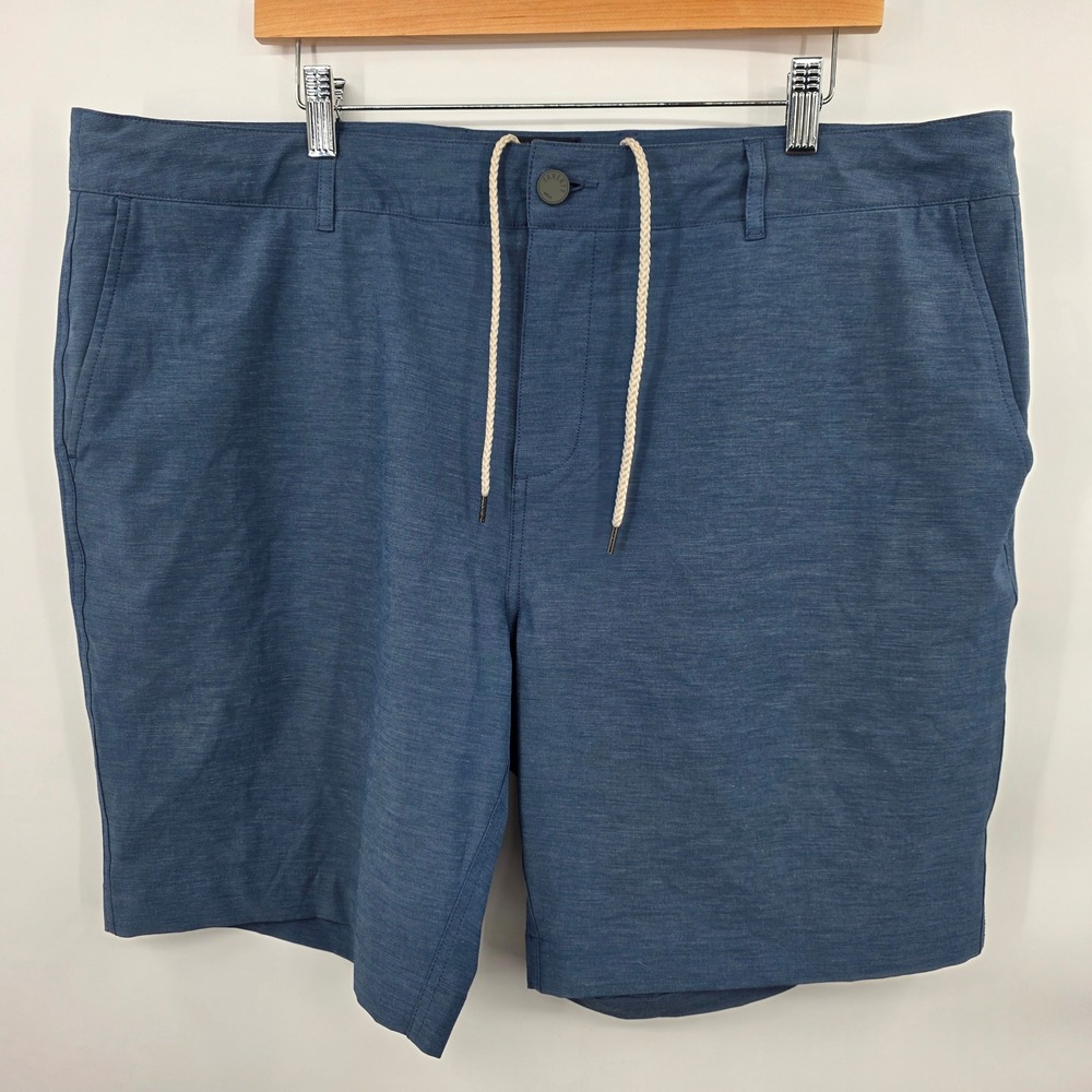 Faherty All Day Hybrid Shorts Mens 40 Blue 8.5" Inseam Stretch Quick Dry